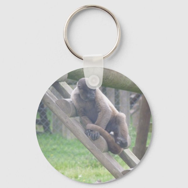 Woolly Monkey Key Ring, Animals Collection Keychain (Front)