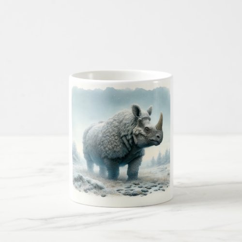Woolly Rhinoceros AREF413 _ Watercolor Coffee Mug