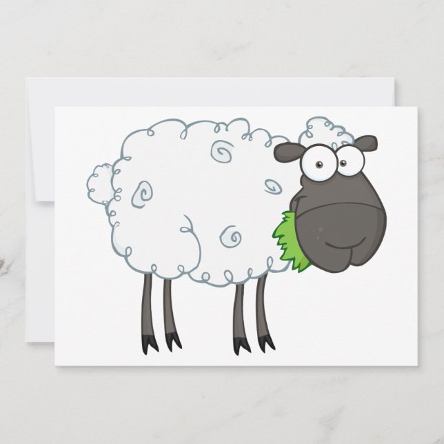 Woolly Sheep Invitations (Front)