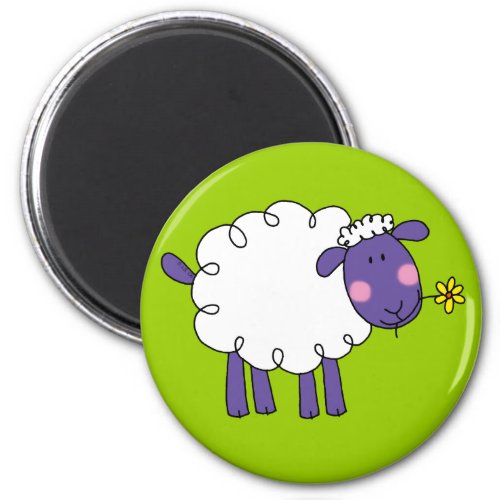 Woolly sheep magnet