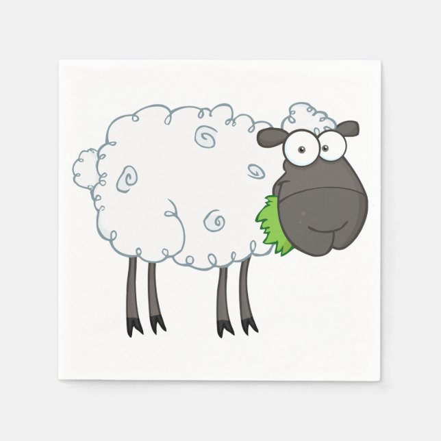 Woolly Sheep Paper Napkins (Front)