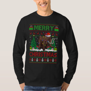 Woolly Xmas Tree Lights Ugly Santa Woolly Christ T-Shirt