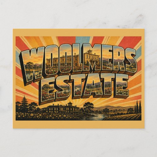Woolmers Estate TAS Vintage Travel Art Postcard