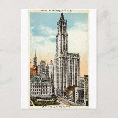 Woolworth Building New York Repro Vintage 1921 Postcard