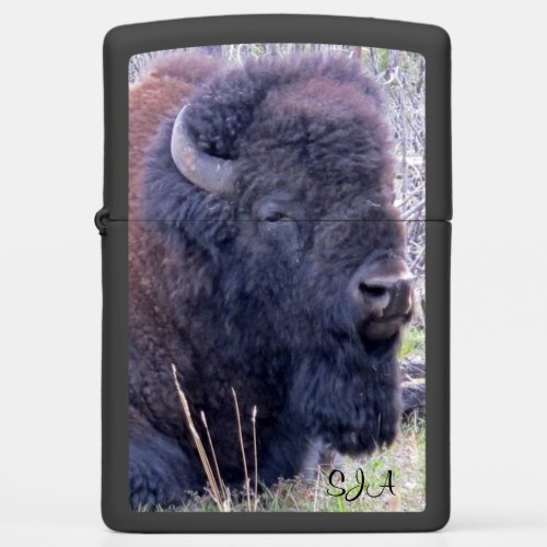 Wooly Bison Design Zippo Lighter