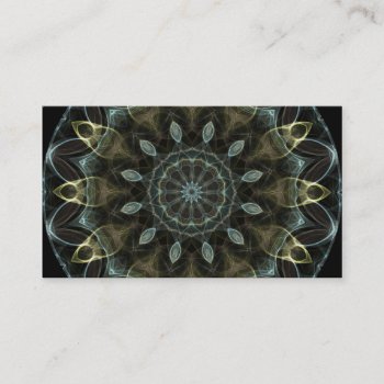 Wooly Green And Blue Royal Kaleidoscope Business Card by WavingFlames at Zazzle