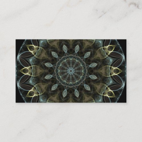 Wooly Green and Blue royal Kaleidoscope Business Card