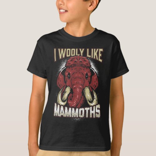 Wooly Mammoths Fan prehistoric Elephant Lover T_Shirt