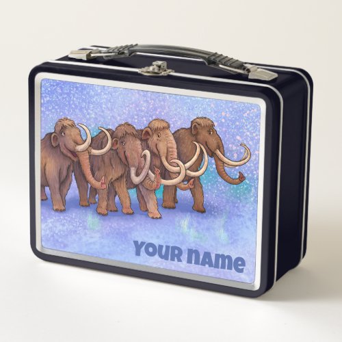 Wooly Mammoths Metal Lunch Box