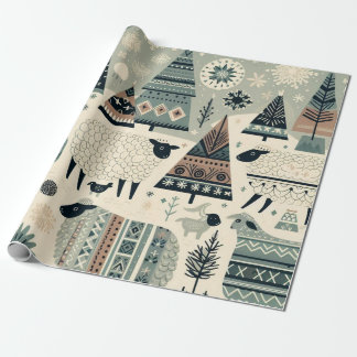 Wooly Winter Wonderland Wrapping Paper