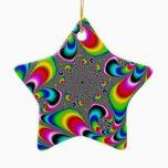 Woooo Mandelbrot Fractal Ceramic Ornament