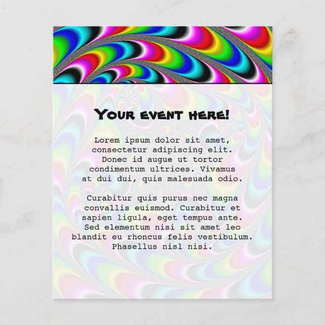 Woooo Mandelbrot Fractal Flyer (Front)