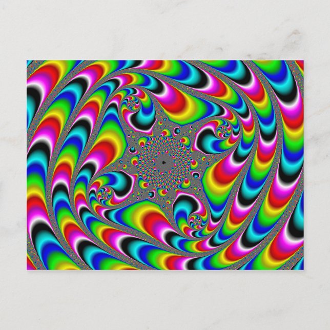 Woooo Mandelbrot Fractal Postcard (Front)