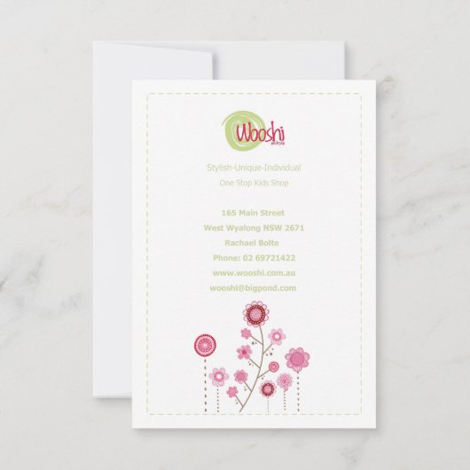 Wooshi Hair Clip Display Cards (Back)