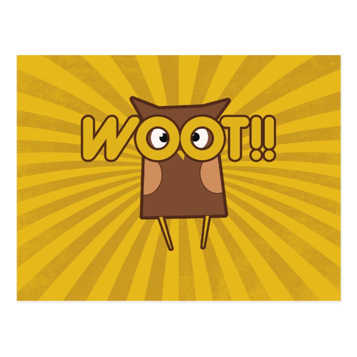 Woot Congrats Owl Post Card