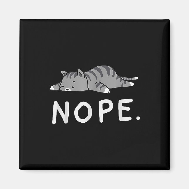 Woot Nope Cat  Magnet (Front)