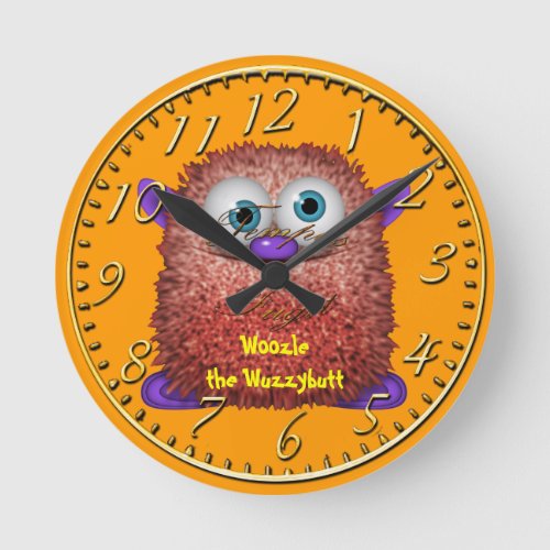 Woozle the Wuzzybutt Kids Fun Cartoon Clock