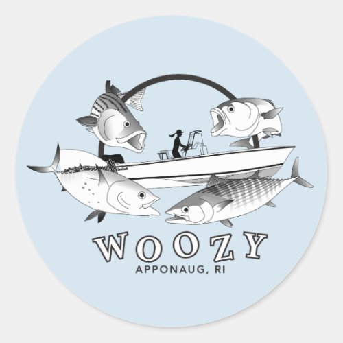 Woozy Seacraft Inshore Grand Slam Classic Round Sticker