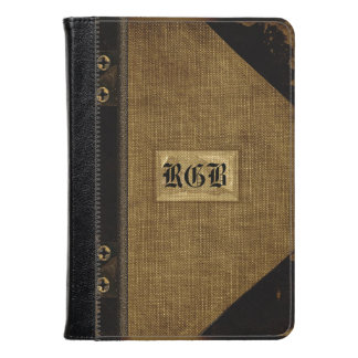 Wopsle Sepia Fire Old Book Style Monogram Kindle Case