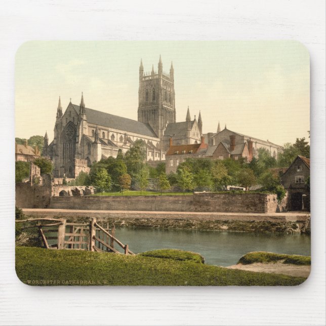 Worcester Cathedral II, Worcestershire, England Mouse Pad (Front)