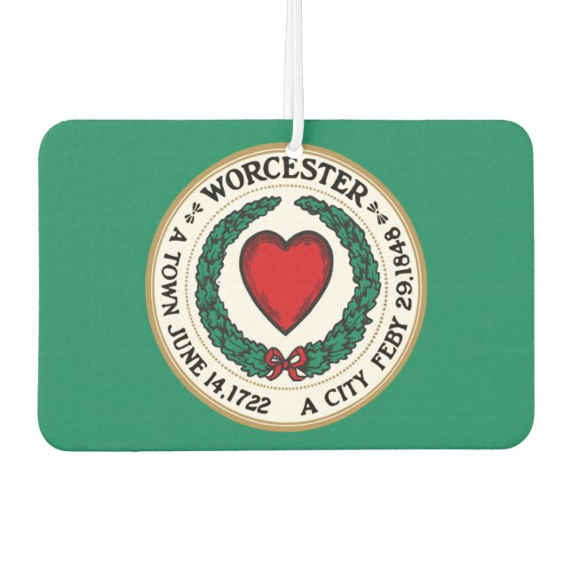 Worcester city flag air freshener (Front)