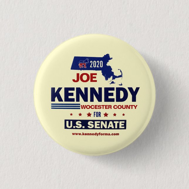 Worcester County for Joe Kennedy 2020 Button (Front)