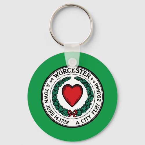 Worcester Massachusetts City flag Keychain