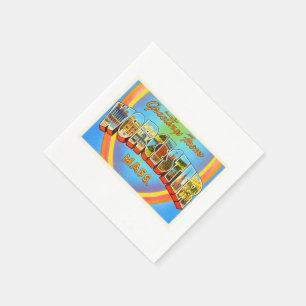Worcester Massachusetts MA Vintage Travel Souvenir Paper Napkins