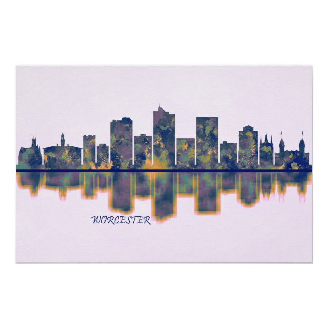 Worcester Skyline Poster (Front)