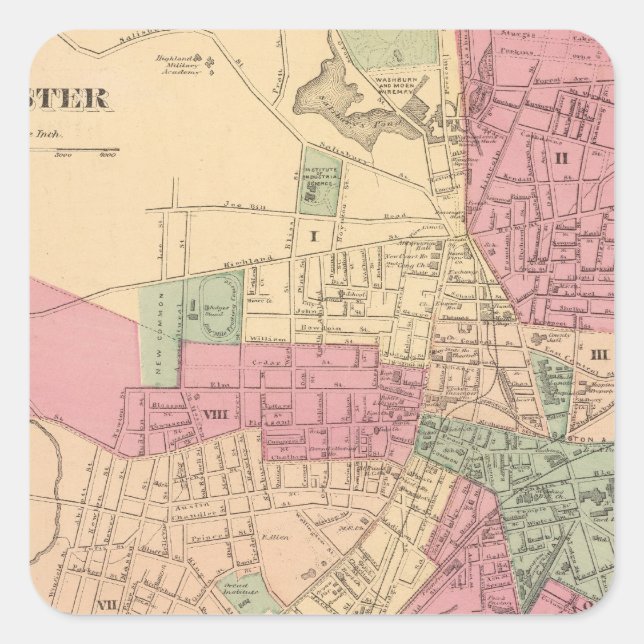 Worcester Square Sticker (Front)