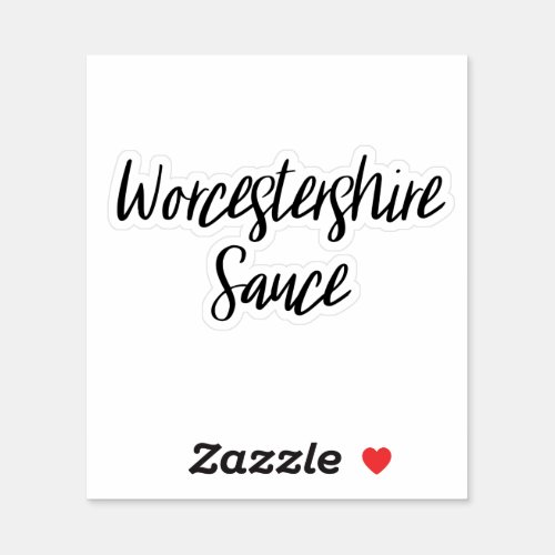 Worcestershire Sauce Storage Sticker