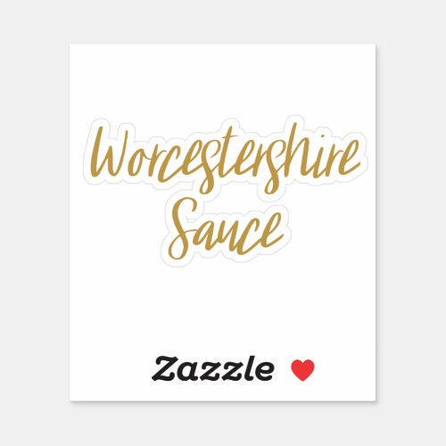 Worcestershire Sauce Storage Sticker