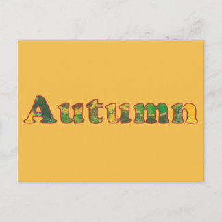 Word Art Autumn Abstract Letters Postcards
