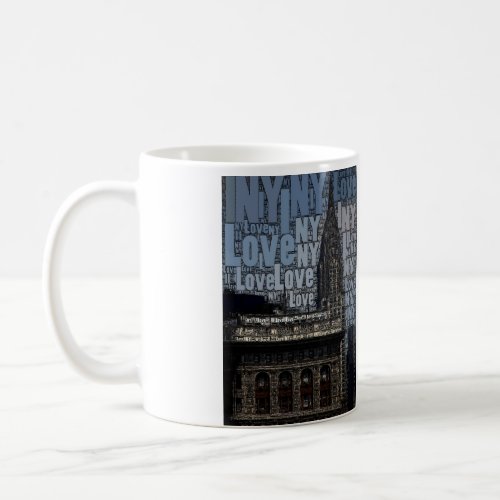 Word Art Chrysler Building I Love NY Coffee Mug