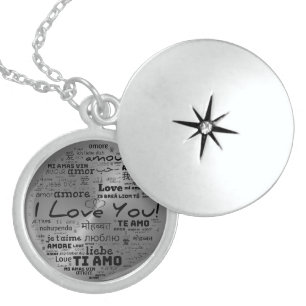 Word Art I Love You In Different Languages Pendant