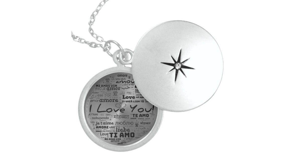 Word Art I Love You In Different Languages Pendant Zazzle Com
