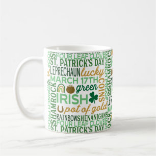 Word Art St Patrick's Day Coffee Mug