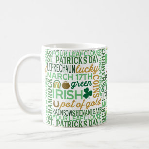 Word Art St Patrick's Day Coffee Mug