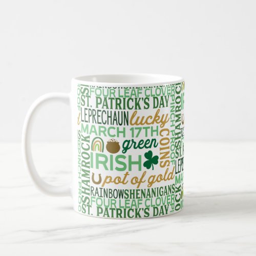 Word Art St Patricks Day Coffee Mug
