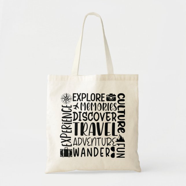 Word Art Tote Bag (Front)