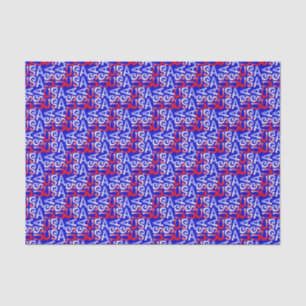 Word Art USA Text,Blue-TISSUE WRAPPING PAPER