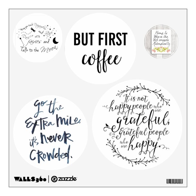 Word Art Wisdom for Your Walls Wall Decal (Front)