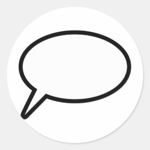 Word Balloon Classic Round Sticker