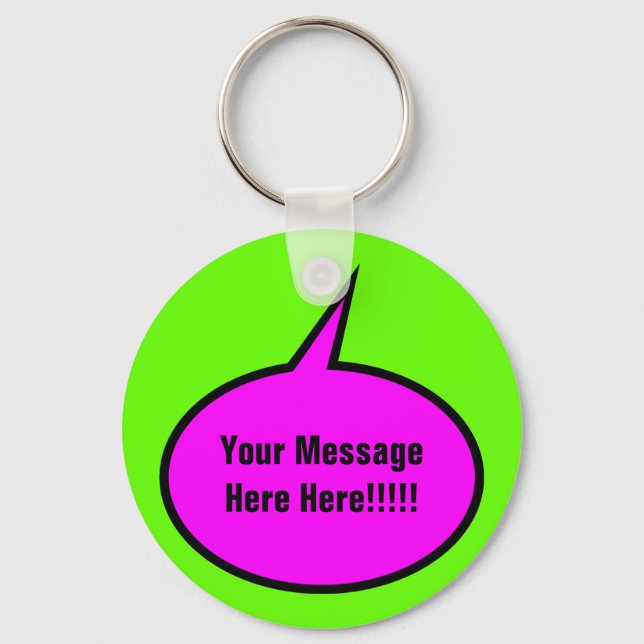 word Balloon Keychain (Front)