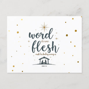 Word Became Flesh Christmas Postcard