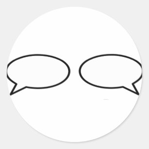 Word Bubble Left Right The MUSEUM Zazzle Gifts Classic Round Sticker