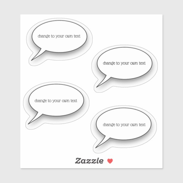 Word Bubble with Your Own Text Sticker (Sheet)