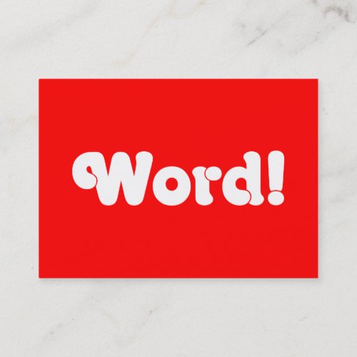 Word Business Card