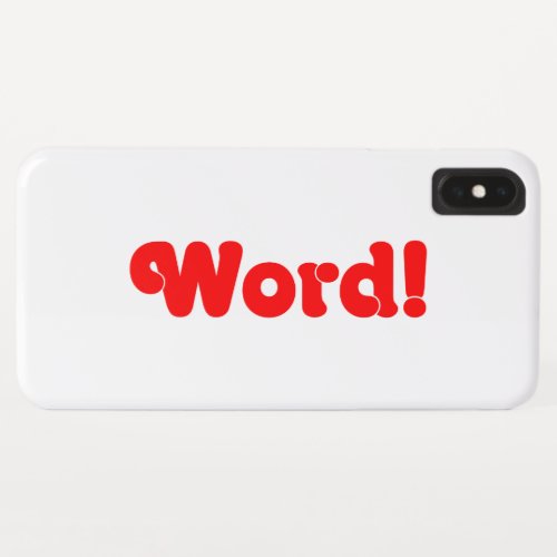 Word iPhone XS Max Case