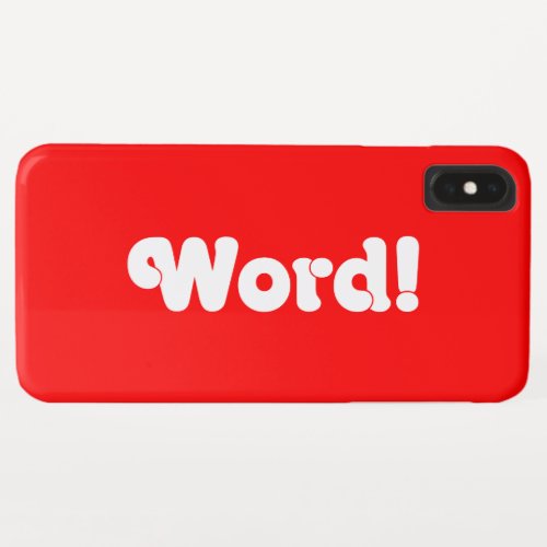 Word iPhone XS Max Case